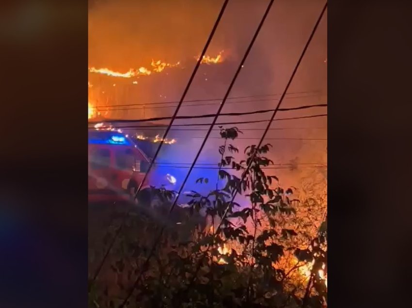 Zjarr i madh në Shkabaj, rrezikohet edhe objekti i RTV Dukagjinit