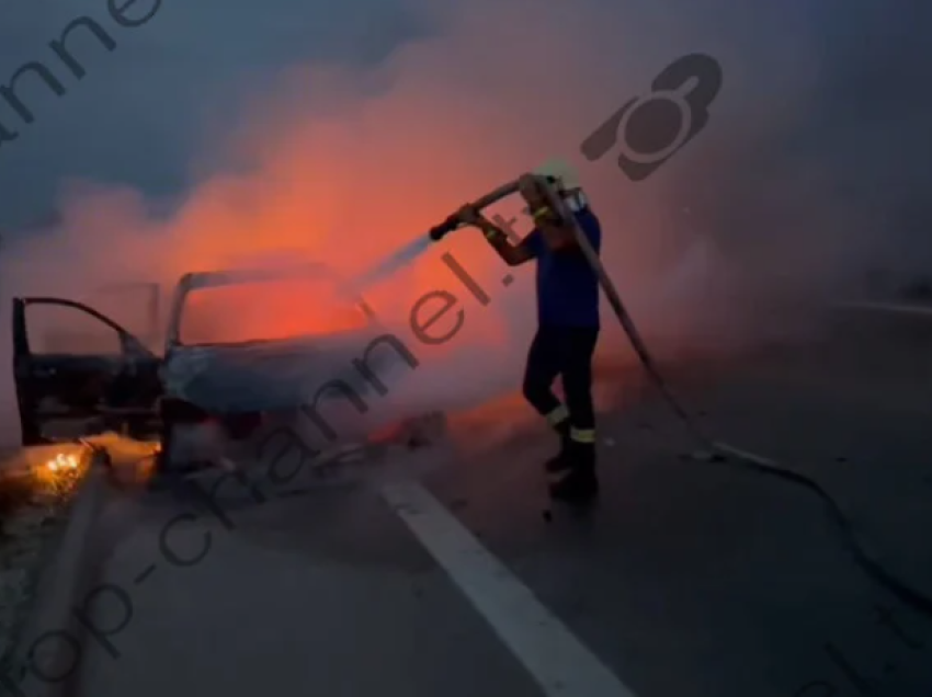 Vlorë/ Merr flakë Benzi në ecje, shkrumbohet e gjitha