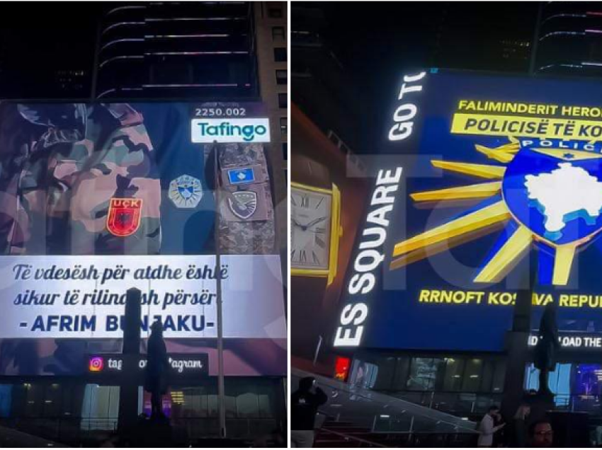 Billboardi në Nju-Jork që nderoi Policinë – mediat e Vuçiqit fantazojnë diçka për biznesmenin që i publikoi ato