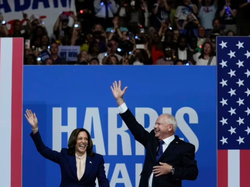 Kamala Harris, Tim Walz shfaqen në fushatë për herë të parë së bashku