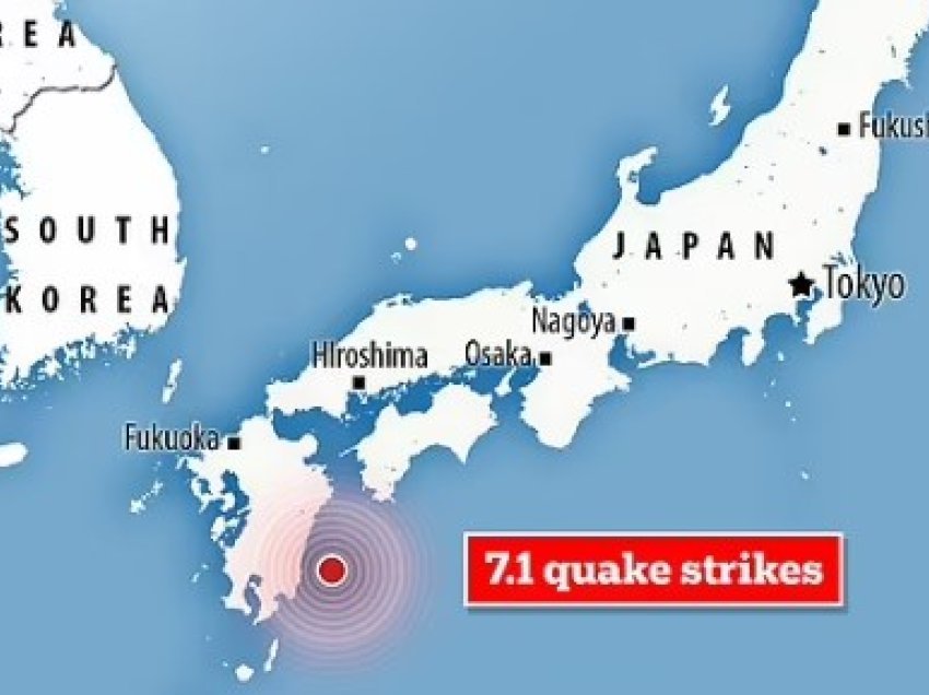 Japonia goditet nga tërmeti me magnitudë 7.1., jep alarmin për një më të madh