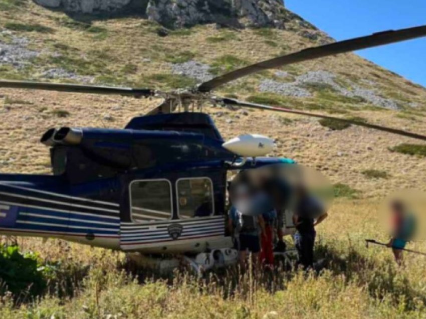 Një person i lënduar është transportuar me helikopter të policisë nga Galiçica në Ohër