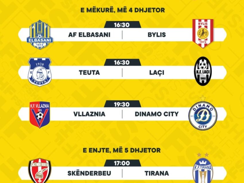 Vëmendja te Vllaznia-Dinamo dhe Partizani-Egnatia