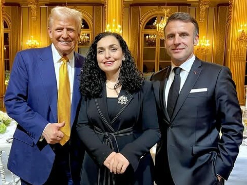 Presidentja Osmani poston fotografi me Trumpin e Macronin