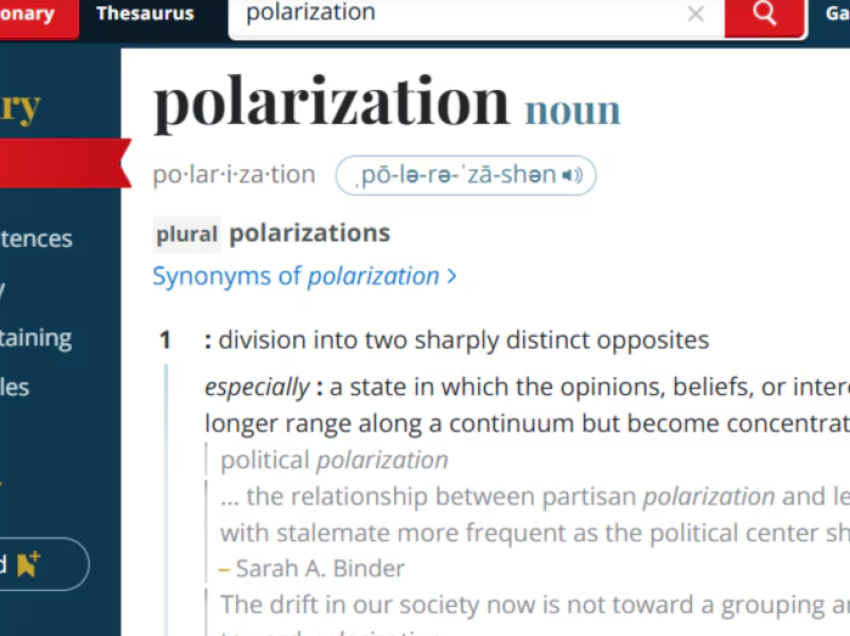 Merriam-Webster: “Polarizim”, fjala e vitit 2024