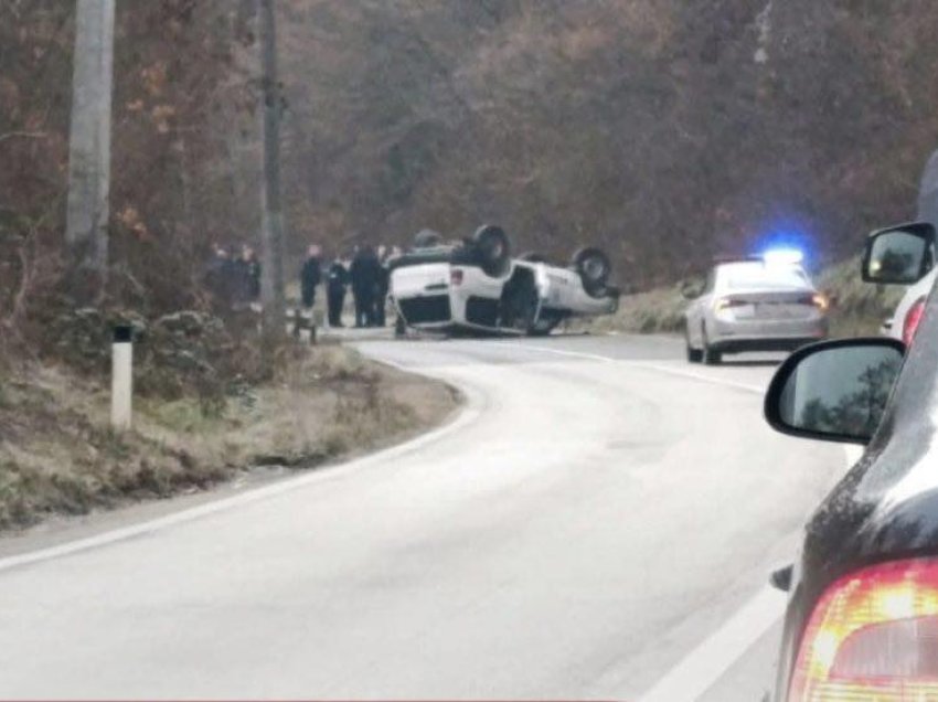 Rrotullohet vetura e Policisë në veri, tre policë të lënduar