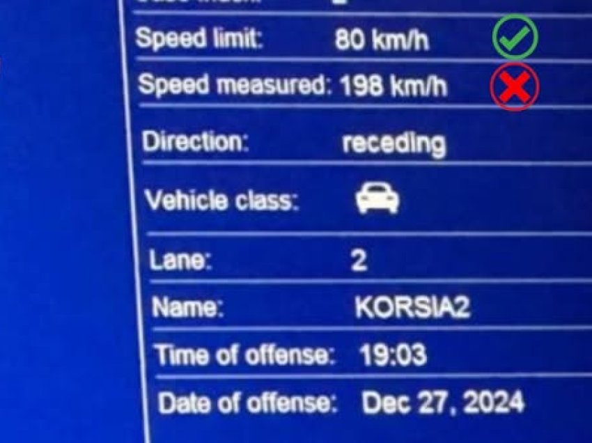 Policia ndëshkon shoferin, po ‘fluturonte’ me 202 km/h! Apeli për drejtuesit e mjeteve