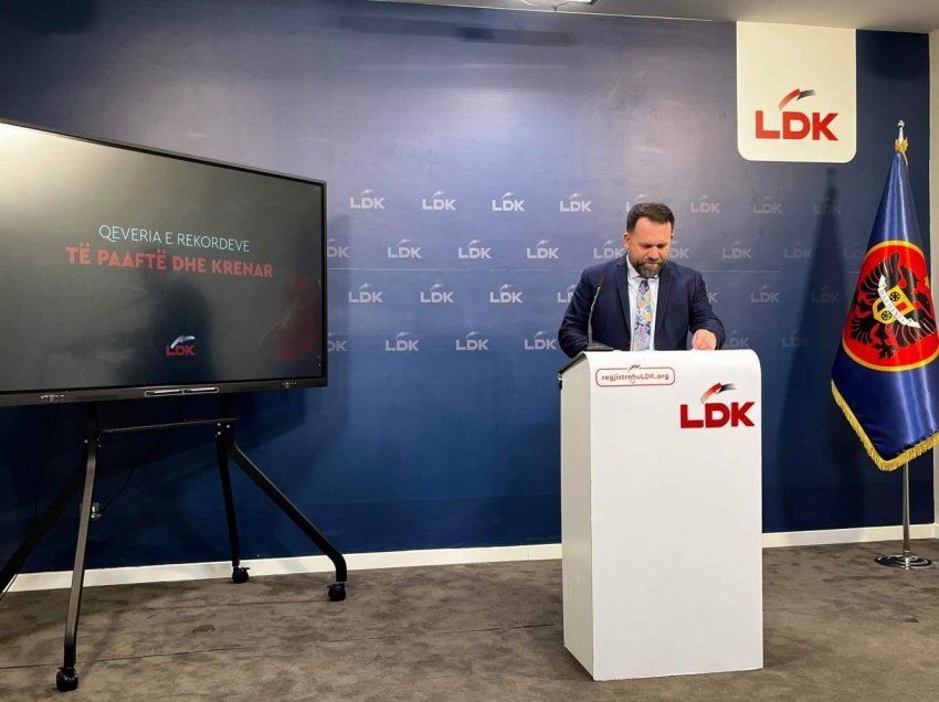 LDK-ja për Qeverinë Kurti: Të paaftë dhe krenarë