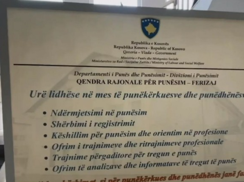 Punësim nëpërmjet shtetit, funksionon në çdo komunë