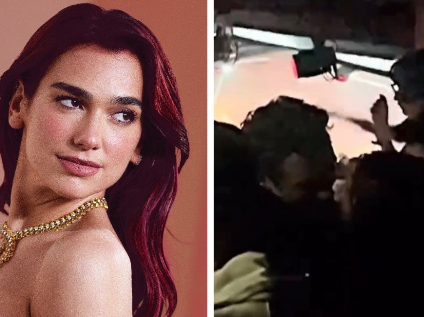 Dua Lipa kapet duke shkëmbyer puthje pasiononte me partnerin e saj