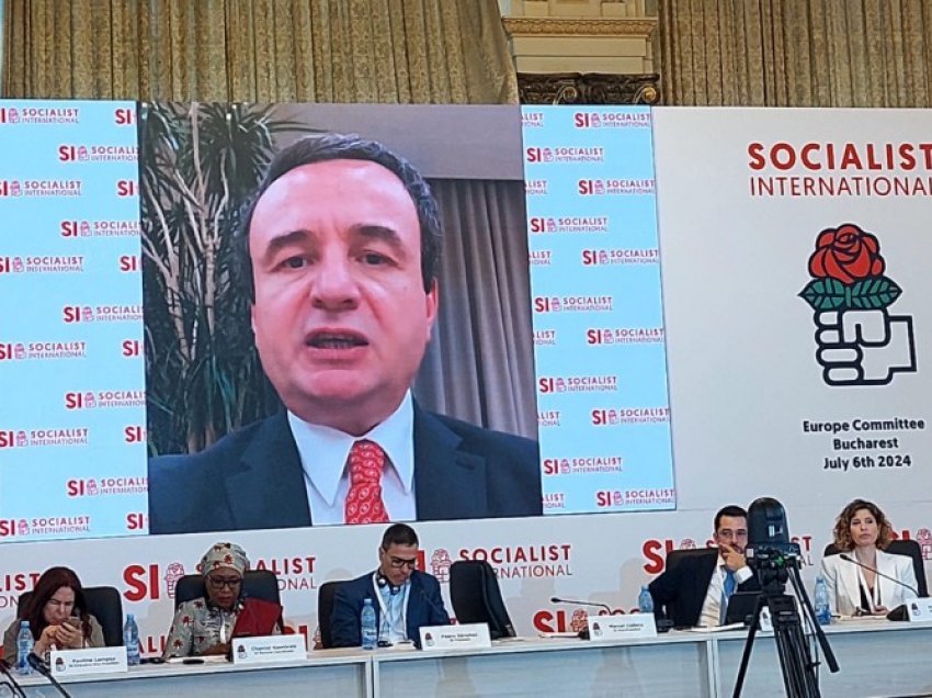 Kurti para Internacionales Socialiste: Progresi ynë po e zemëron Beogradin