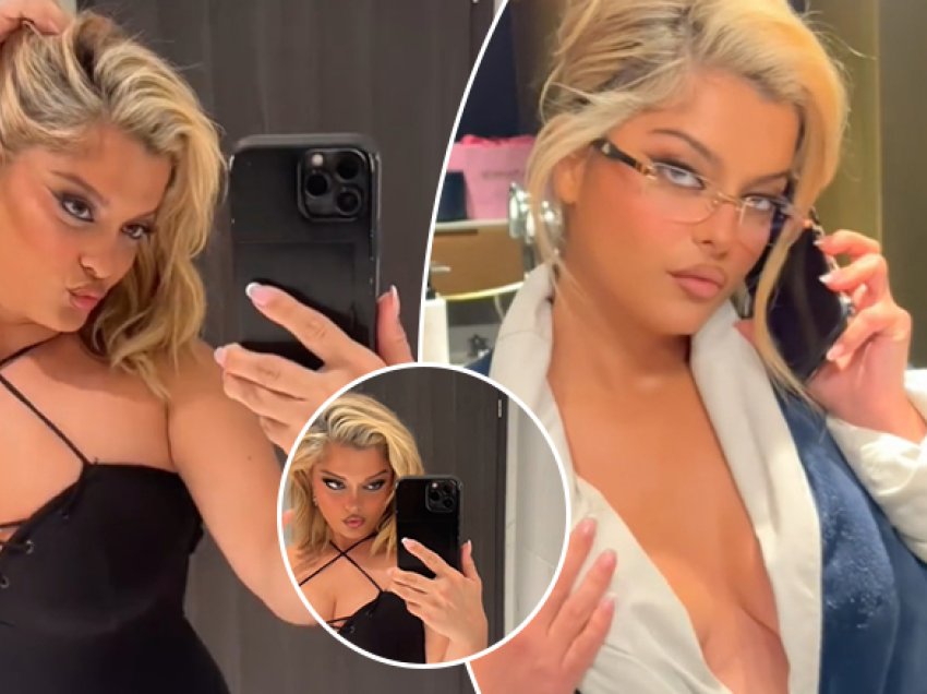 Bebe Rexha merr vëmendjen me videot para pasqyrës, teksa zbulon gjoksin e saj