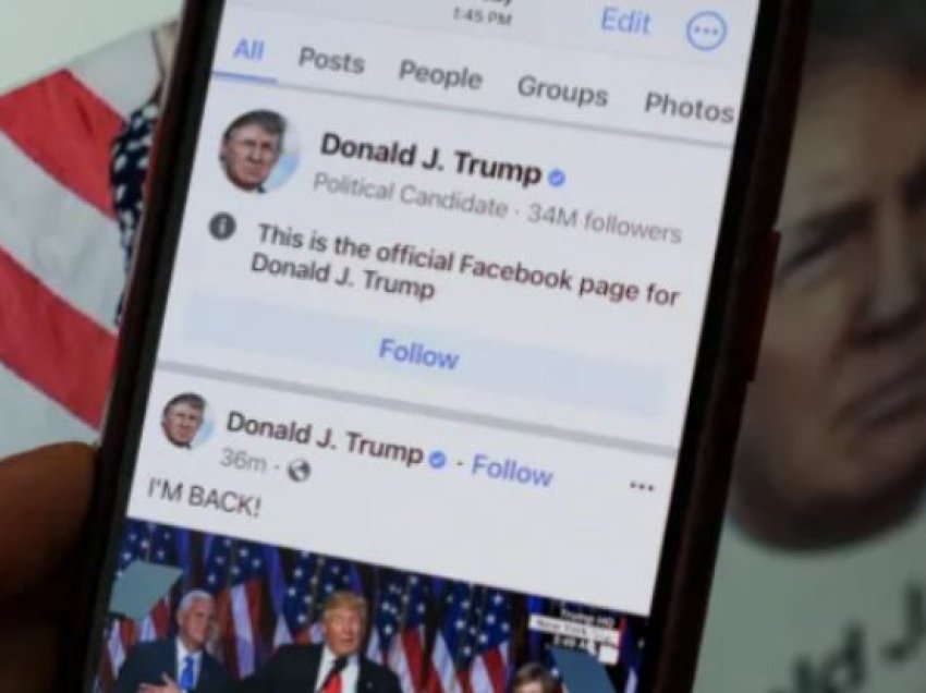 Meta heq kufizimet nga llogaritë e Trumpit në Facebook dhe Instagram