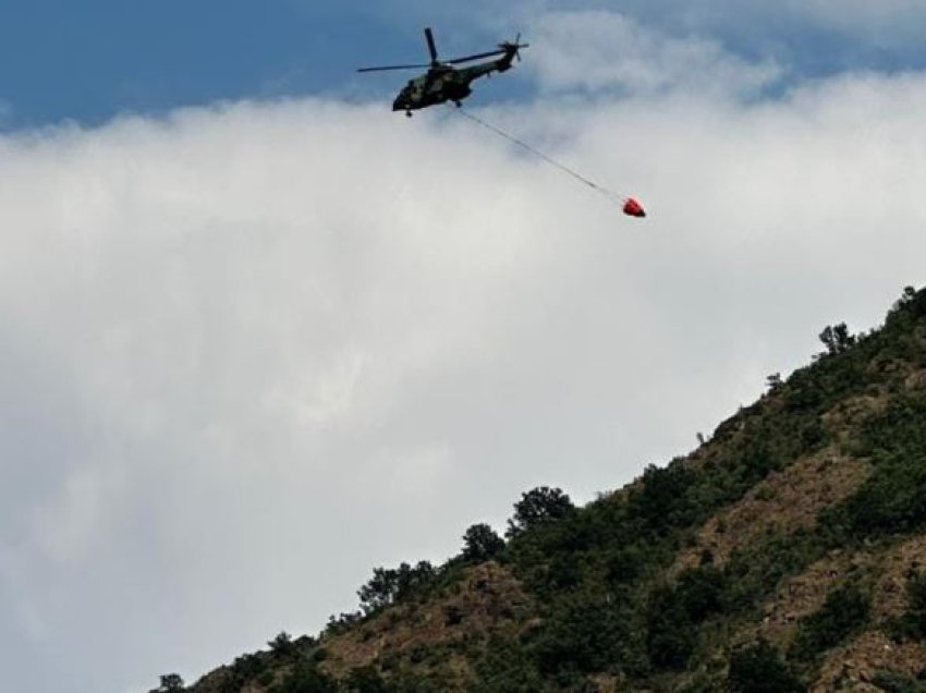 Zjarr në Madhesh të Matit, ndërhyrje nga ajri për shuarjen e flakëve