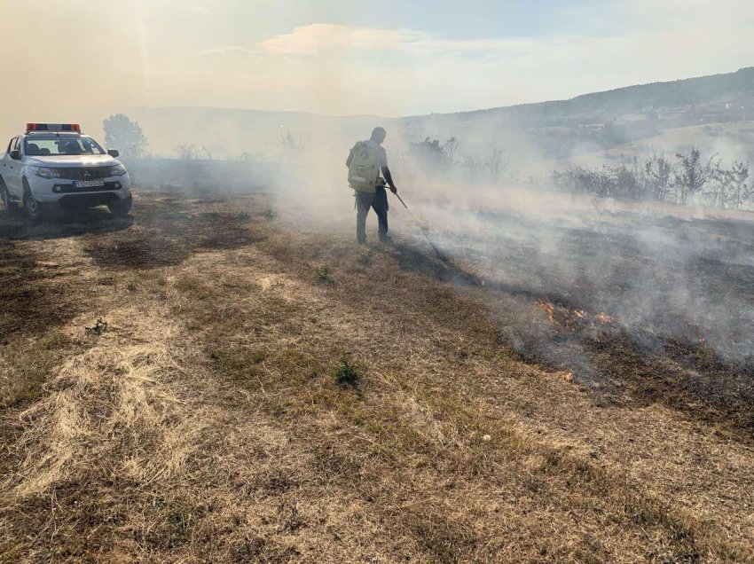 Fushat dhe malet e Suharekës përfshihen nga zjarri