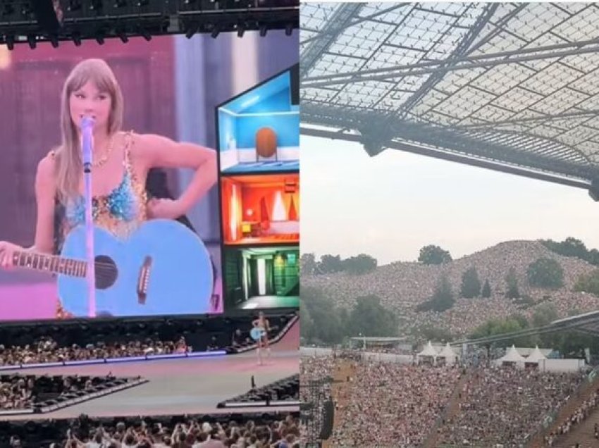 Rreth 45 mijë fansa të Taylor Swift u mblodhën për ta dëgjuar këngëtaren jashtë stadiumit të Mynihut