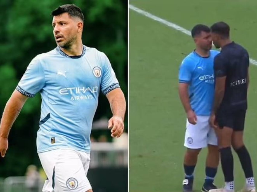 Aguero sherr me kundërshtarin