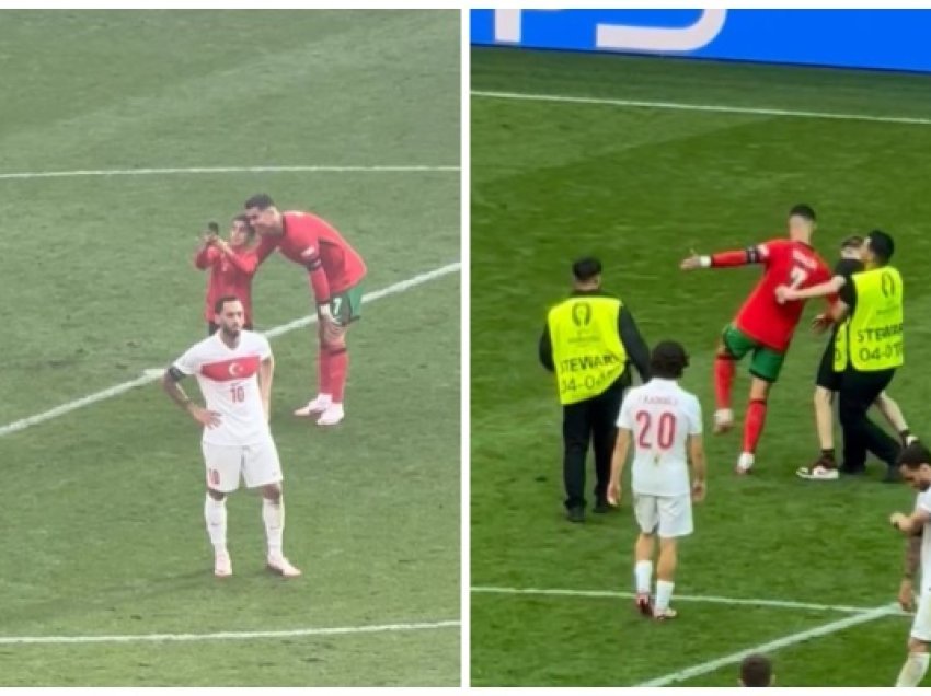 Dy persona ndërpresin ndeshjen pak sekonda, për një foto me Ronaldon