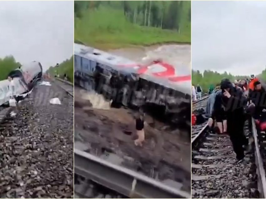 Treni doli nga shinat në Rusi, dhjetëra të lënduar