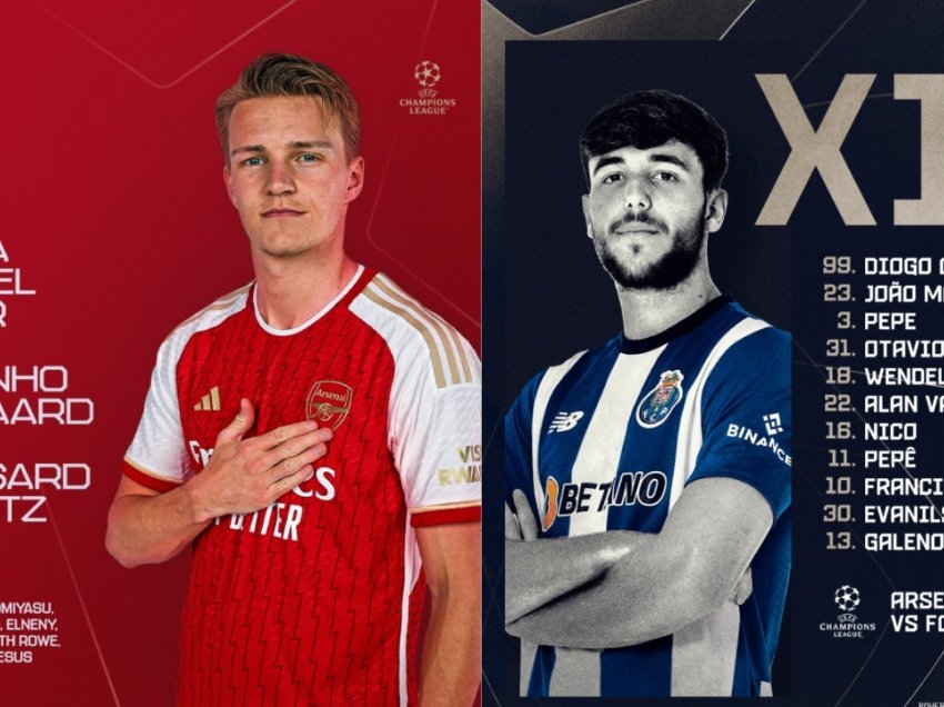 Formacionet e sfidës Arsenal - Porto