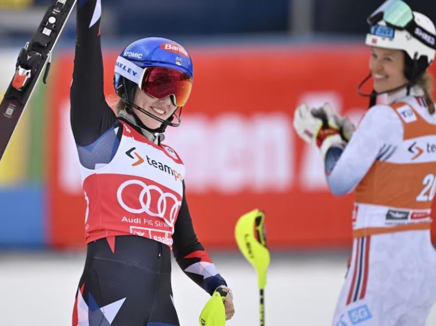 Mikaela Shiffrin i afrohet fitores së 100 në karrierën e saj