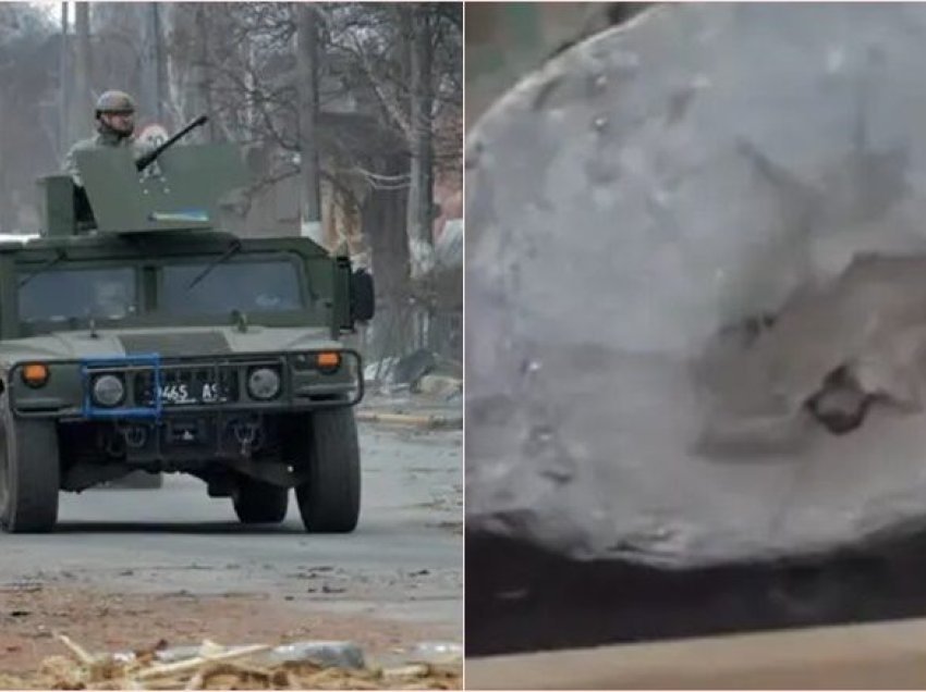 Pamje që tregojnë se si makina e fuqishme amerikane Humvee shpëtoi një ushtar ukrainas