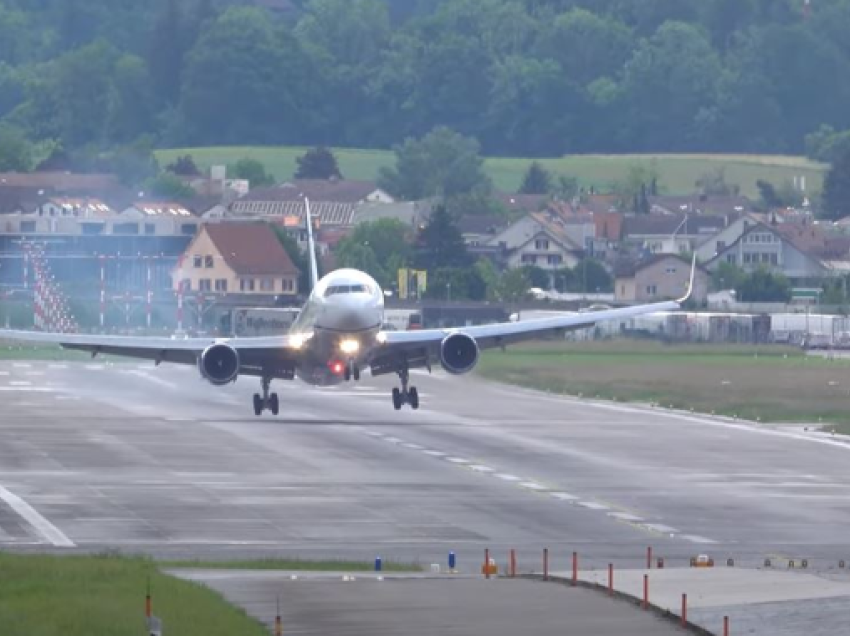 Pamje të frikshme: Aeroplani nuk arrin të ulet me të parën në aeroportin e Cyrihut