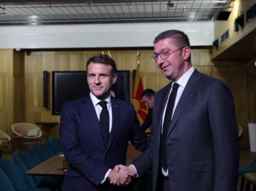 Mickoski takohet me Macronin: Diskutuam hapur për zhbllokimin e rrugës së Maqedonisë drejt BE-së