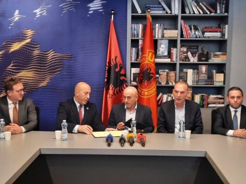 Haradinaj, Lushtaku dhe Limaj flasin pas zyrtarizimit të koalicionit