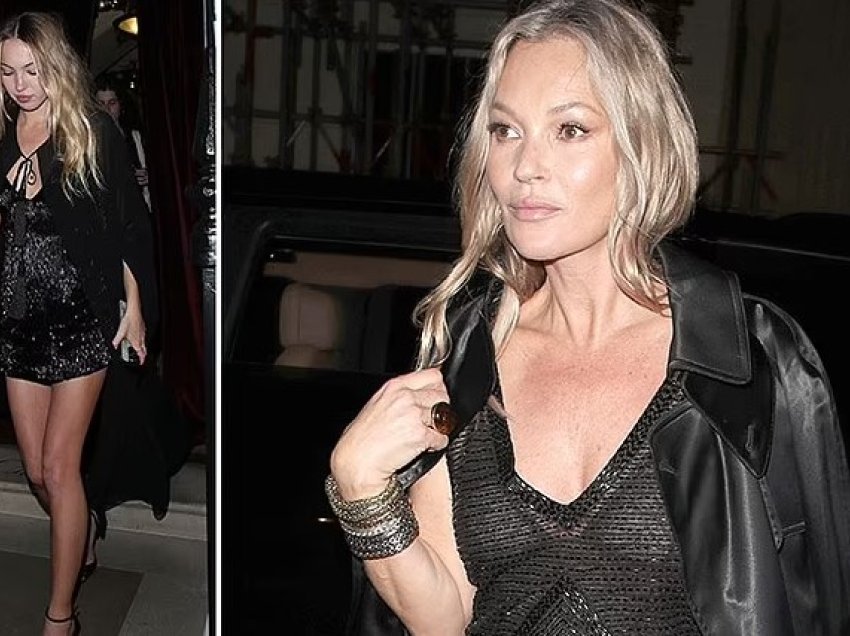 Kate Moss, 50 vjeçe, në formën e saj më të mirë ndërsa feston aventurën e re me vajzën e saj Lila