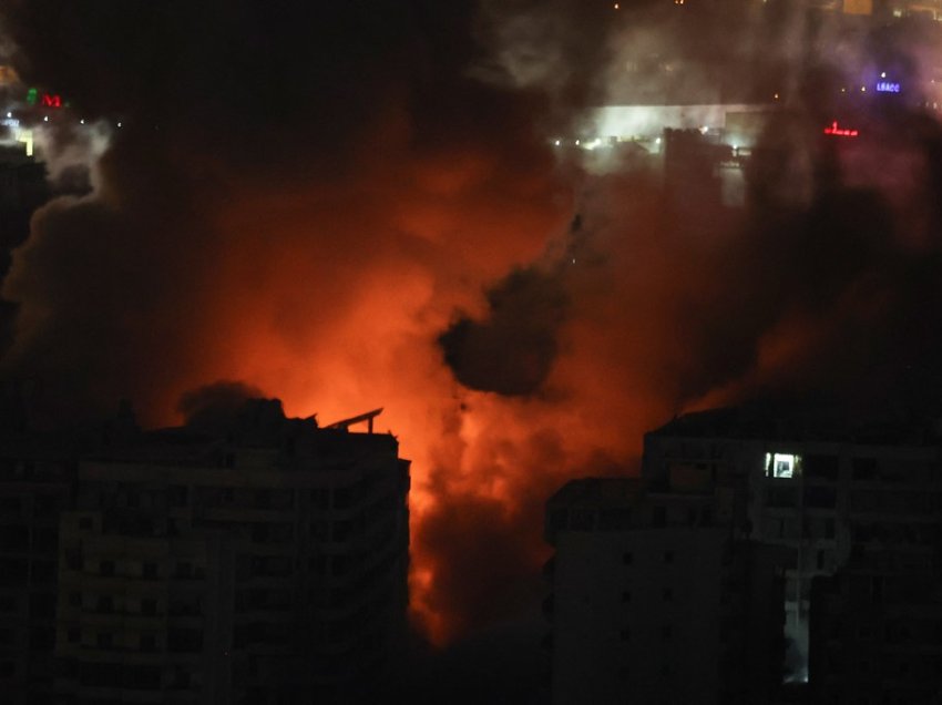 Zjarr i madh në Bejrut pas sulmeve të reja izraelite