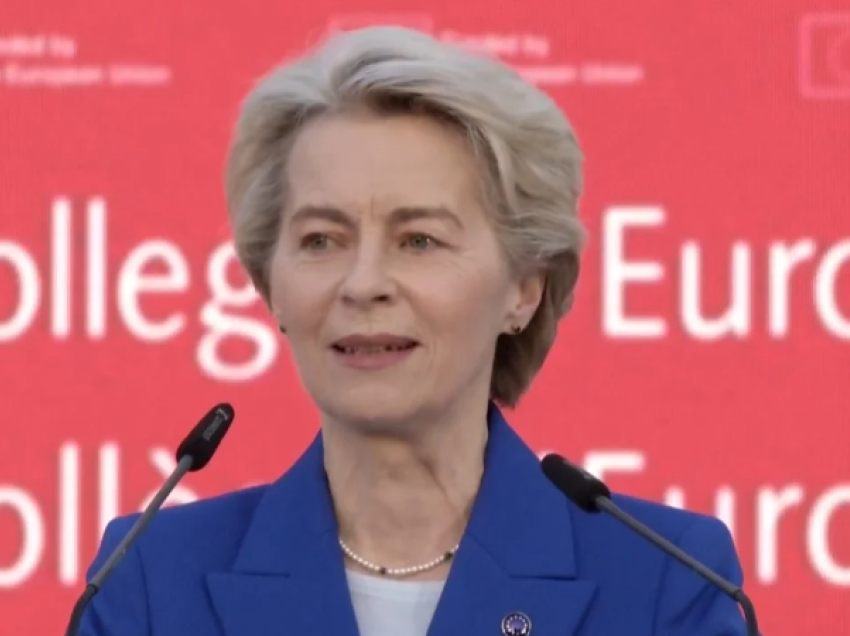 “Nuk mund të rrimë duarkryq”, Von der Leyen në Tiranë: Vende të tjera po përpiqen të destabilizojnë shtetet që duan të hyjnë në BE