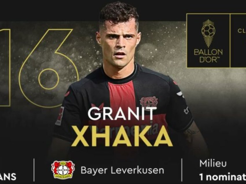 Granit Xhaka lë pas shumë emra të njohur, del i 16-ti në garën për ‘Topin e Artë’