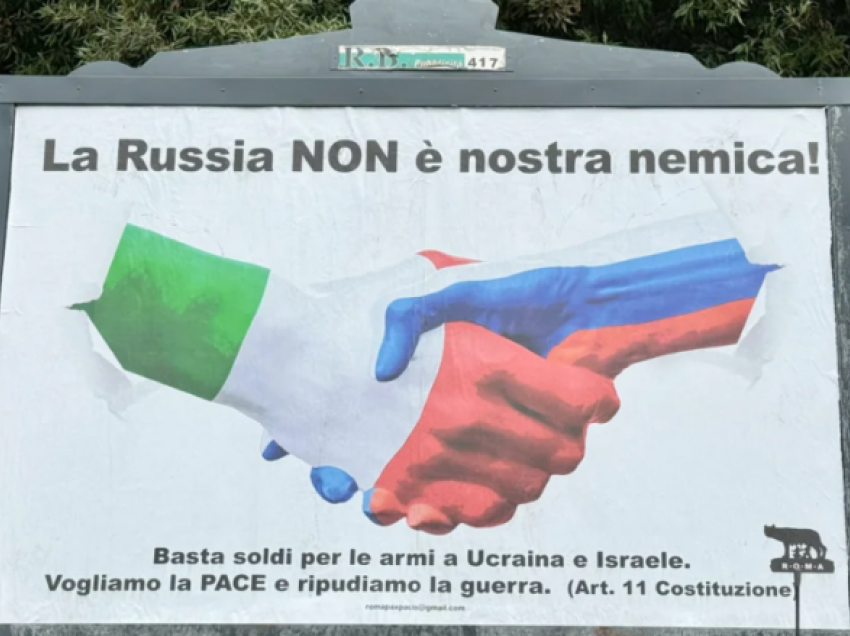 Postera pro-rus shfaqen në të gjithë Italinë