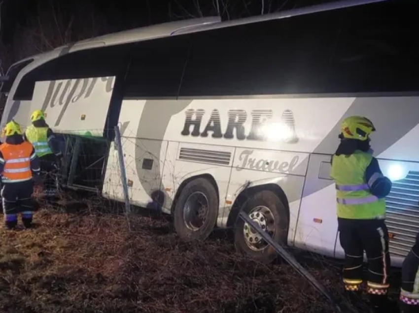 Aksidentohet një autobus me targa të Kosovës në Kroaci - pamjet 