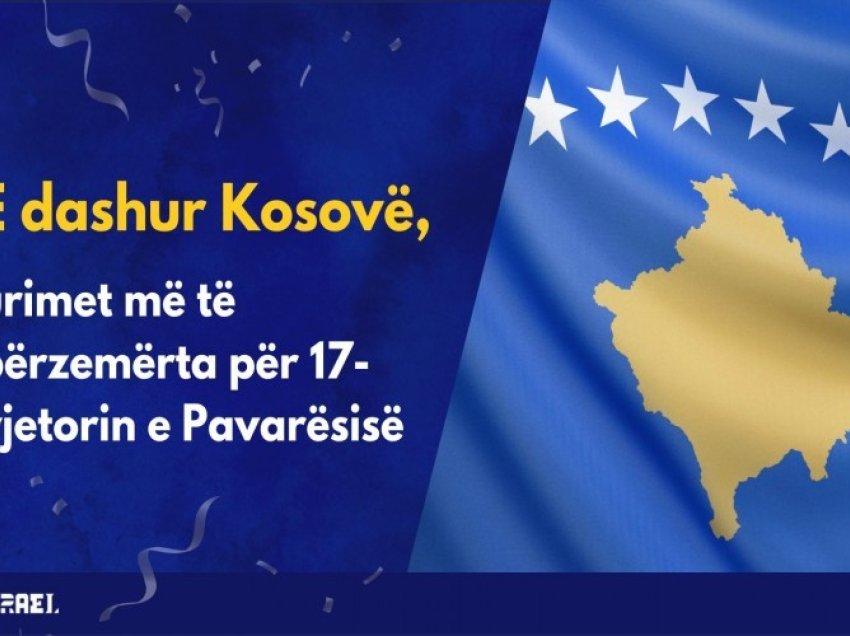 Izraeli uron 17-vjetorin e Pavarësisë e Kosovës