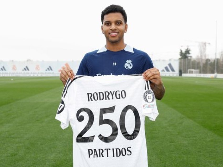 Rodrygo feston 250 ndeshje me Real Madridin