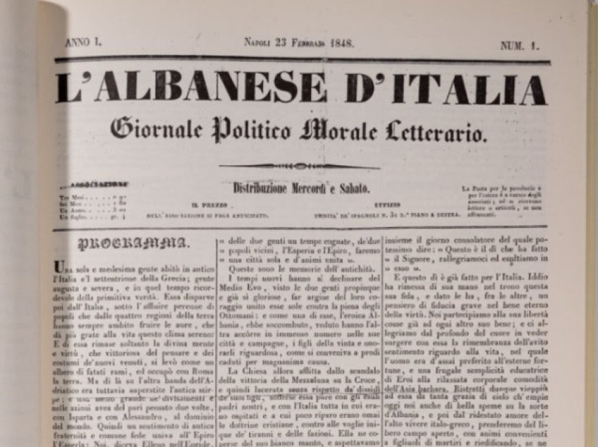 ​“L’albanese d’Italia”, gazeta e parë shqiptare