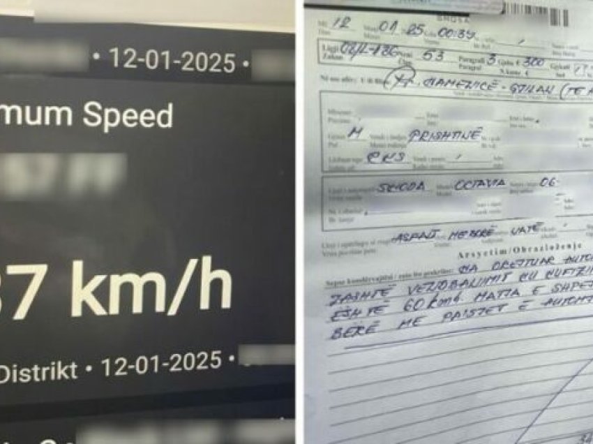 Ishte 67 km/h, voziti 137 – 300 euro gjobë dhe tri pikë negative për shoferin në Gjilan