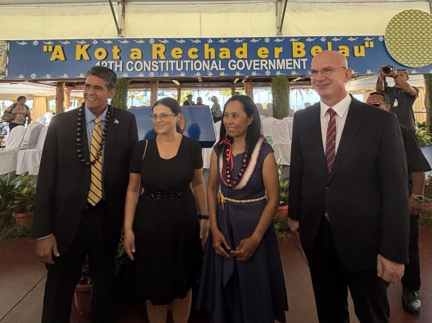 Kiçmari në ceremoninë e inaugurimit të presidentit të Republikës së Palaut