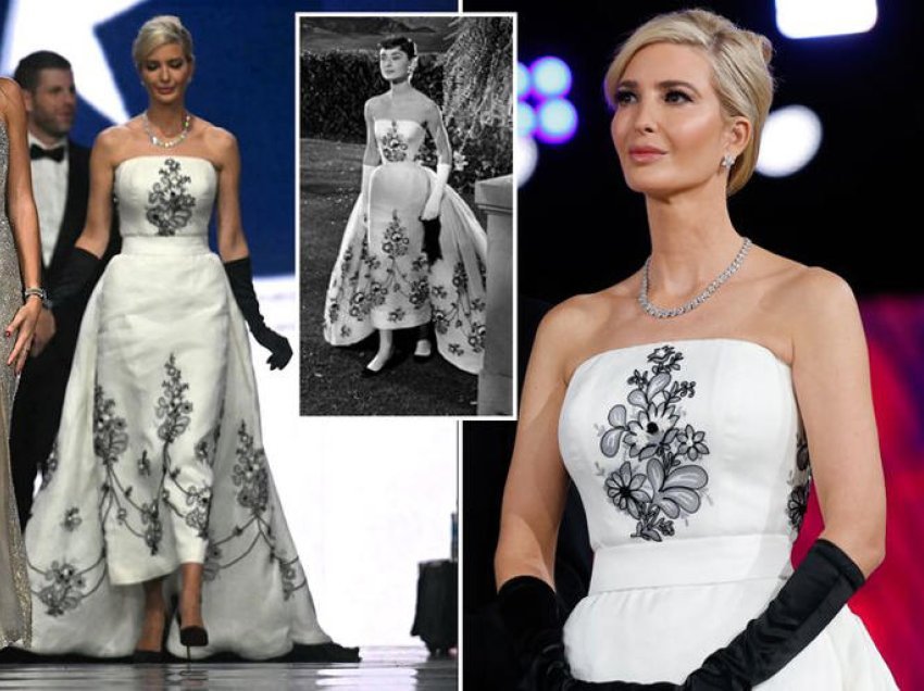 Ivanka Trump rikrijoi fustanin ikonik të Audrey Hepburn për inaugurimin e babait