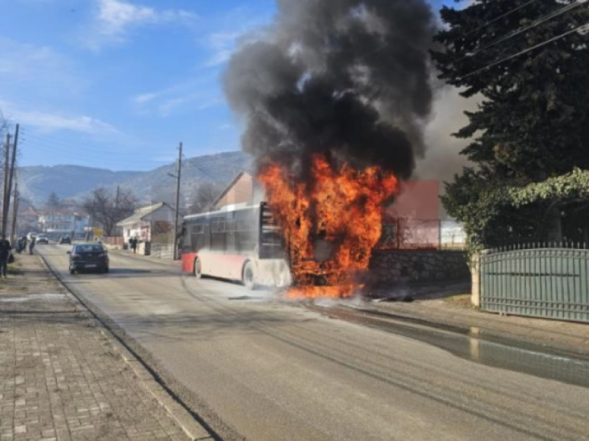 Autobusi i NQP ka marrë flakë në Sopishtë